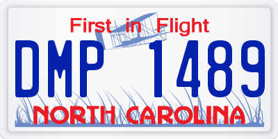 NC license plate DMP1489