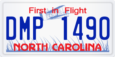 NC license plate DMP1490