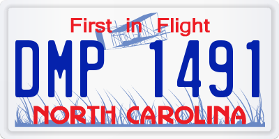 NC license plate DMP1491