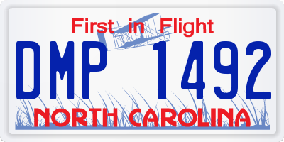 NC license plate DMP1492