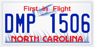 NC license plate DMP1506