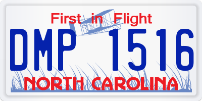 NC license plate DMP1516