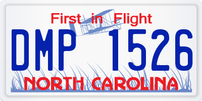 NC license plate DMP1526