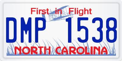 NC license plate DMP1538