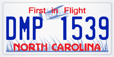 NC license plate DMP1539