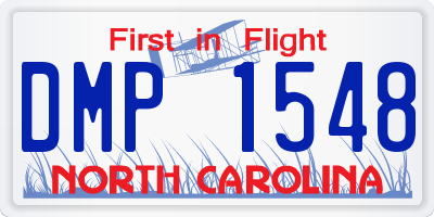 NC license plate DMP1548