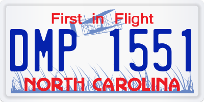 NC license plate DMP1551