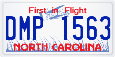 NC license plate DMP1563