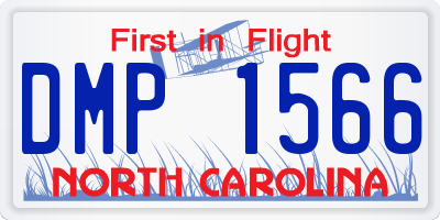 NC license plate DMP1566