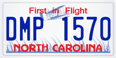 NC license plate DMP1570