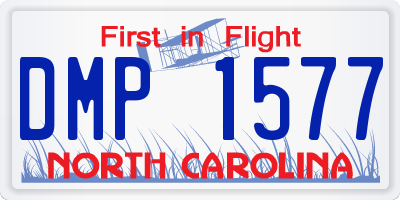 NC license plate DMP1577