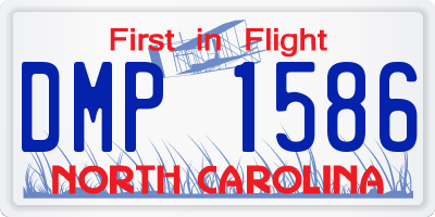 NC license plate DMP1586