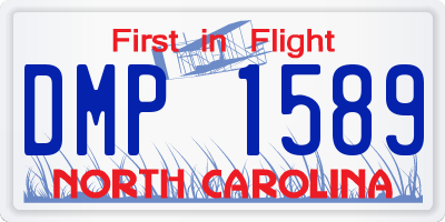 NC license plate DMP1589