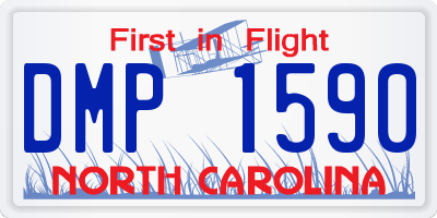 NC license plate DMP1590