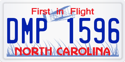 NC license plate DMP1596