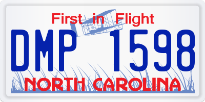 NC license plate DMP1598