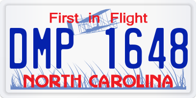 NC license plate DMP1648