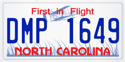 NC license plate DMP1649