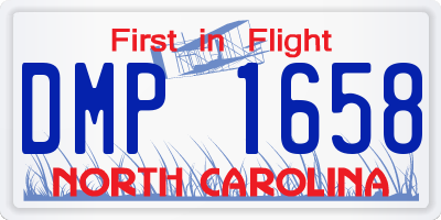 NC license plate DMP1658