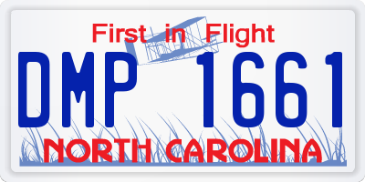 NC license plate DMP1661