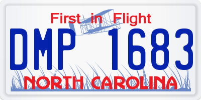 NC license plate DMP1683