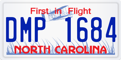 NC license plate DMP1684