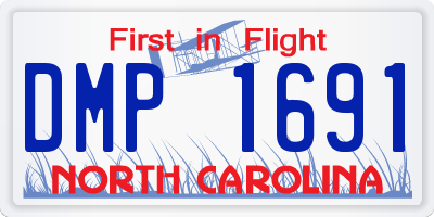NC license plate DMP1691