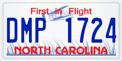 NC license plate DMP1724