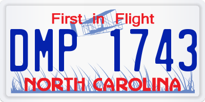 NC license plate DMP1743
