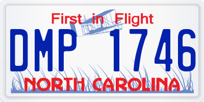 NC license plate DMP1746