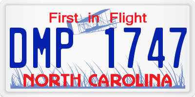 NC license plate DMP1747