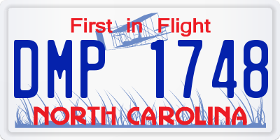 NC license plate DMP1748
