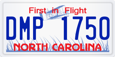 NC license plate DMP1750