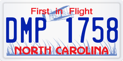 NC license plate DMP1758