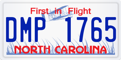 NC license plate DMP1765