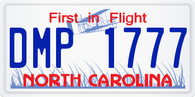 NC license plate DMP1777