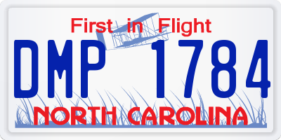 NC license plate DMP1784