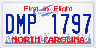 NC license plate DMP1797