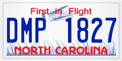 NC license plate DMP1827