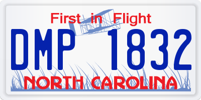 NC license plate DMP1832