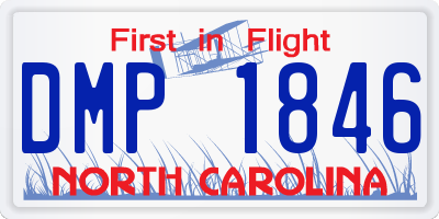 NC license plate DMP1846