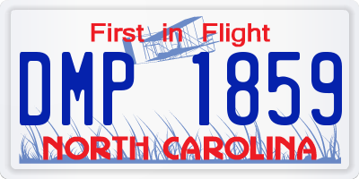 NC license plate DMP1859