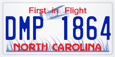 NC license plate DMP1864