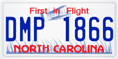 NC license plate DMP1866