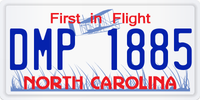 NC license plate DMP1885