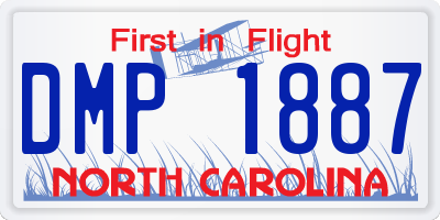 NC license plate DMP1887