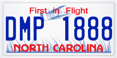 NC license plate DMP1888