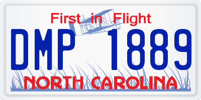 NC license plate DMP1889