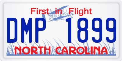 NC license plate DMP1899