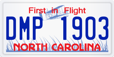 NC license plate DMP1903